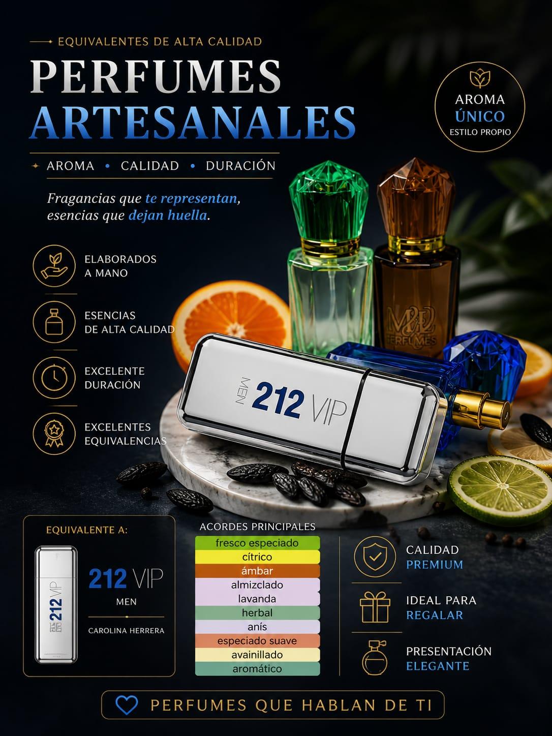 Perfume 212 VIP Black — Equivalente Premium de Carolina Herrera