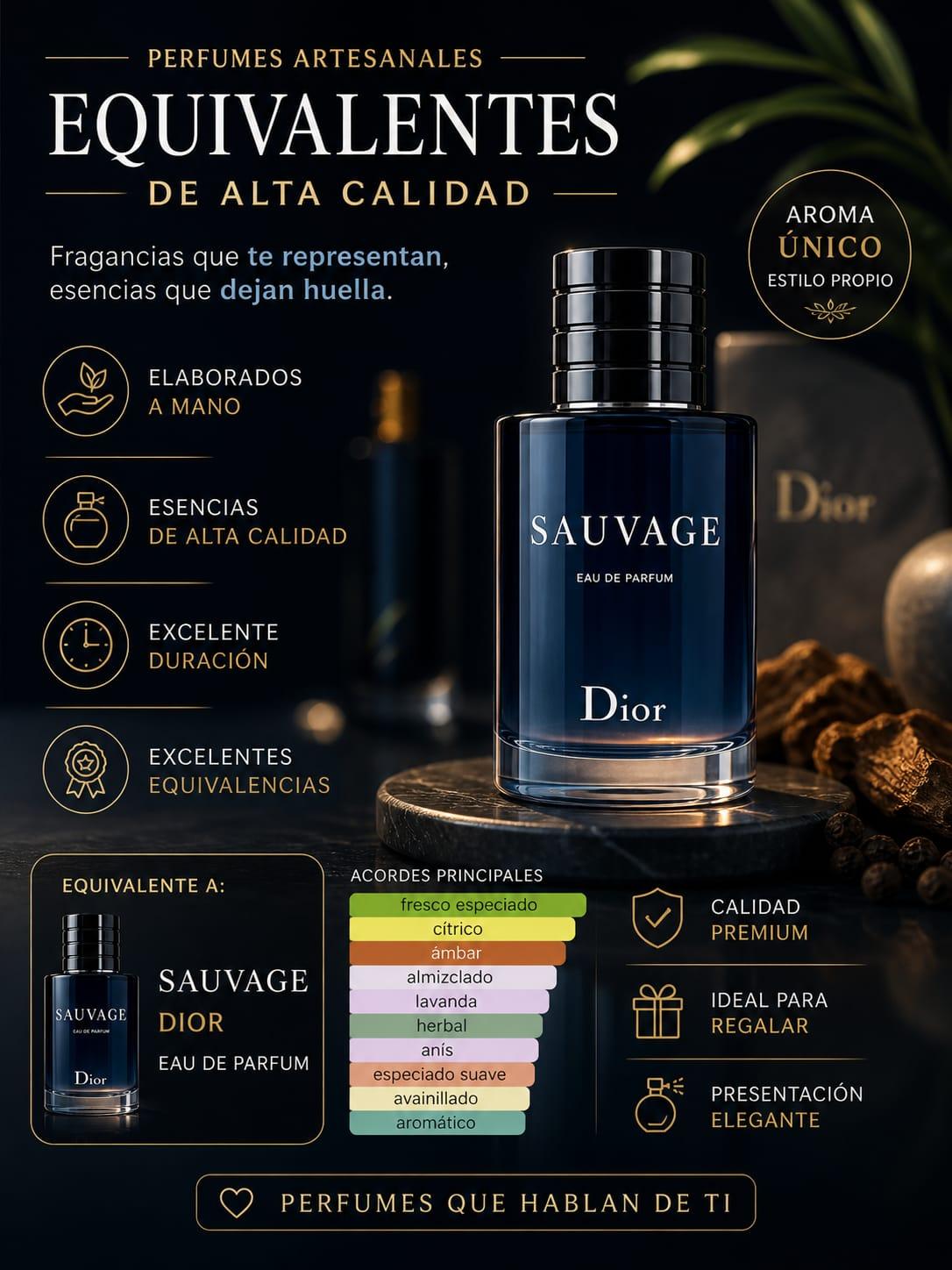 Perfume Sauvage — Equivalente Premium de Dior