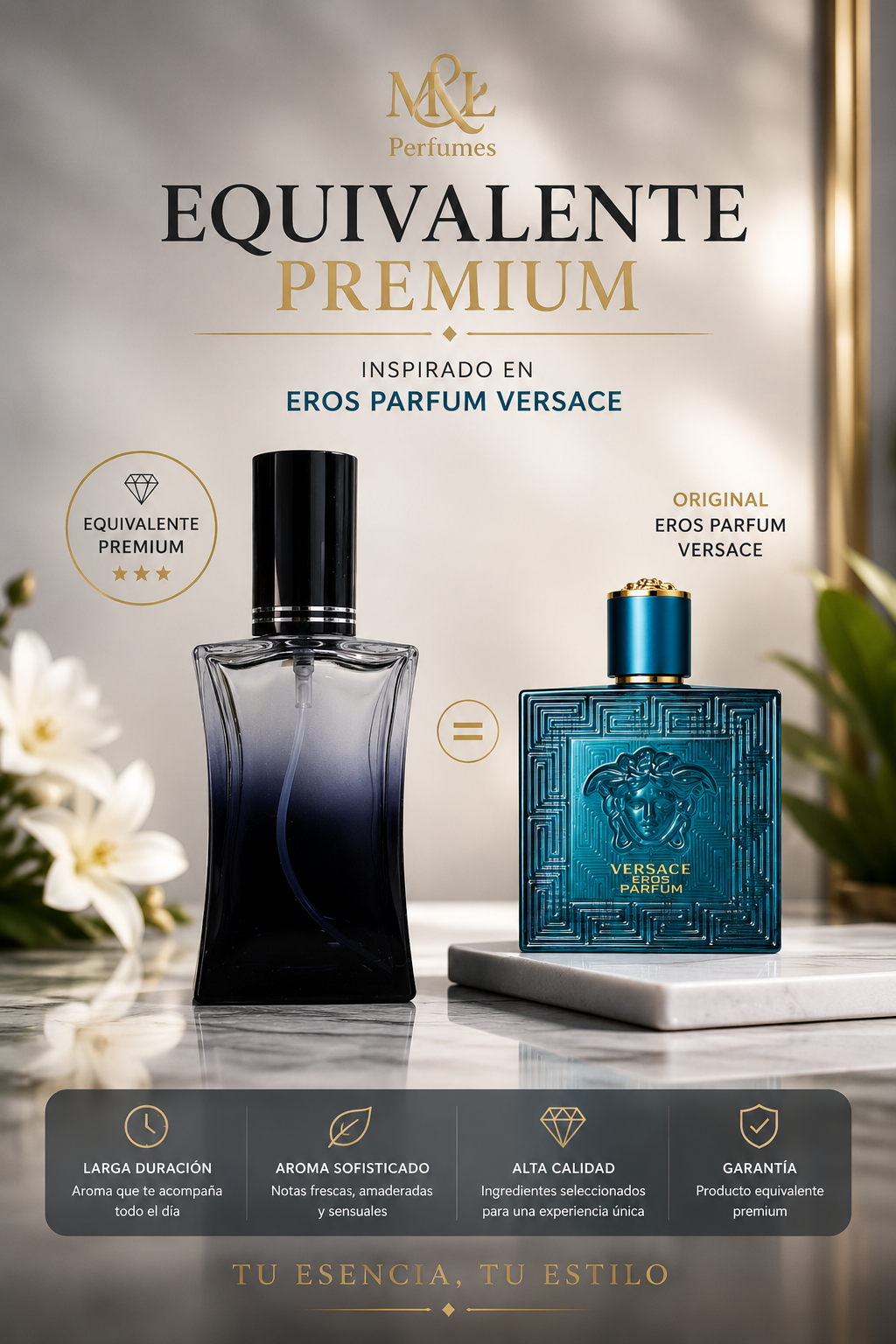 Perfume Eros — Equivalente Premium de Versace
